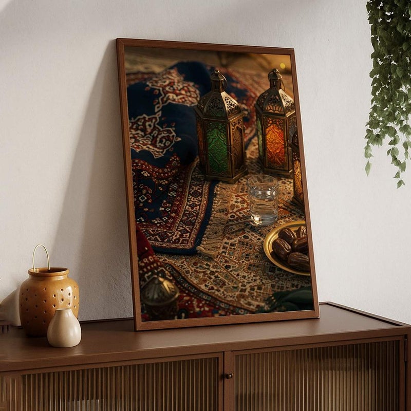 Marktna Canvas painting with a Ramadan design, with a hollow frame, one piece, measuring 60x90cm - Image 2
